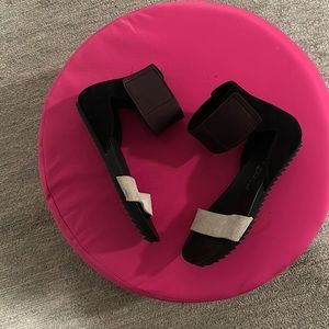 black cream burgundy PEDRO GARCIA ankle strap sandal - 37/7